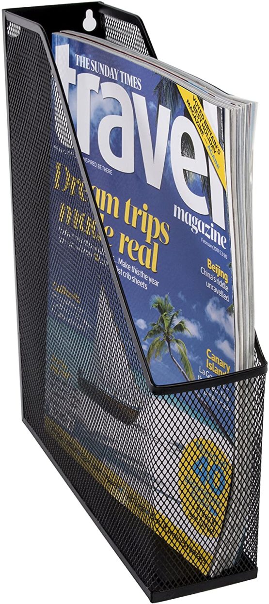 OSCO Mesh Magazine Rack - Black - Image 3