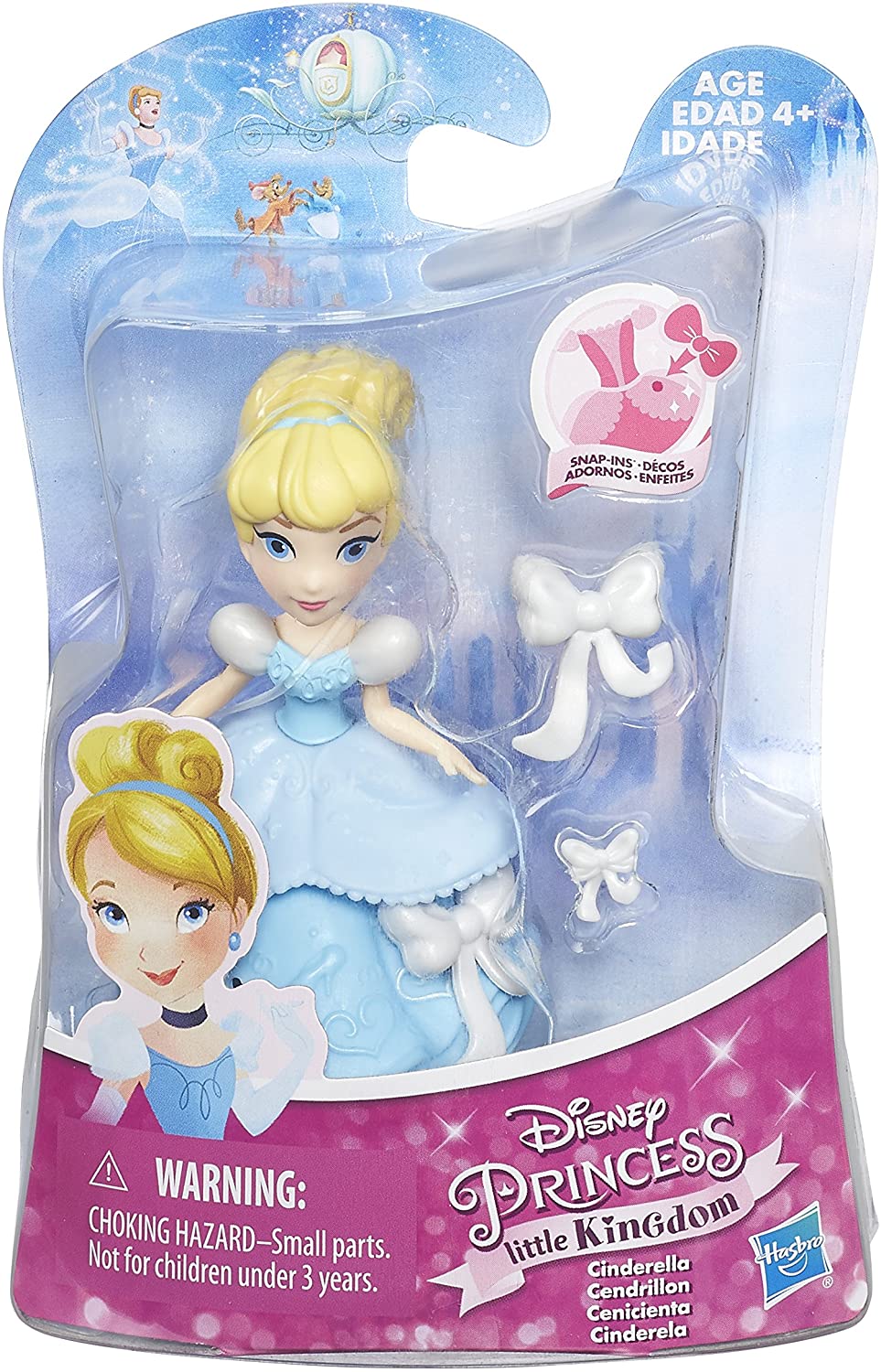 Disney Princess Little Kingdom Cinderella 8cm Miniature Play Figure Toy with Accessories - Image 2