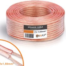 Loudspeaker Cable 50 m 2 x 1.5 mm² Transparent
