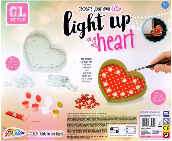 GL Style Decorate Your Own Light up Heart Craft Activity Kit - Image 2