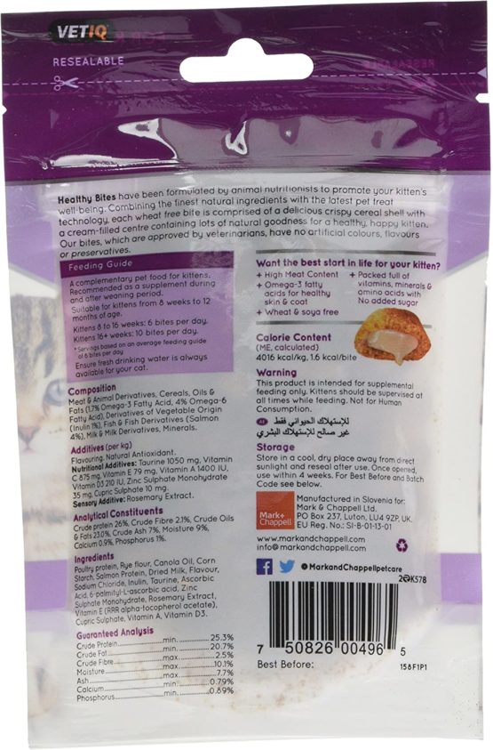 VetIQ Nutribooster kitten treats 8 x 65g packs - Image 2