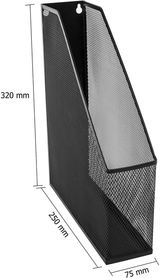 OSCO Mesh Magazine Rack - Black - Image 4