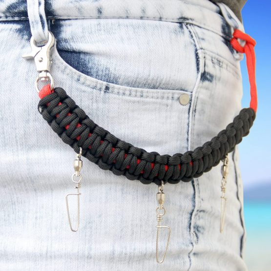 SAMSFX 550 Paracord Fly Fishing Lanyard with Ball Bearing Swivel Coastlock Snap