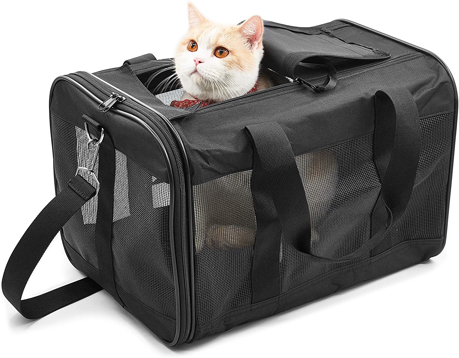 HITSLAM Pet Carrier Cat Carrier Soft Sided Pet Travel Carrier for