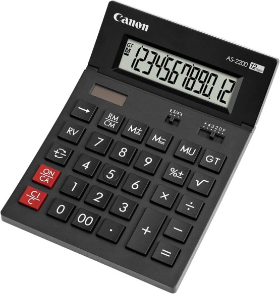 Canon AS-2200 12-Digit Desktop Calculator - Image 3