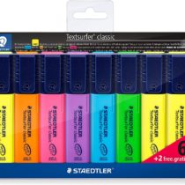 STAEDTLER 364 A WP8 Textsurfer Highlighter Bonus Pack, Assorted Colours, Pack of 6 + 2