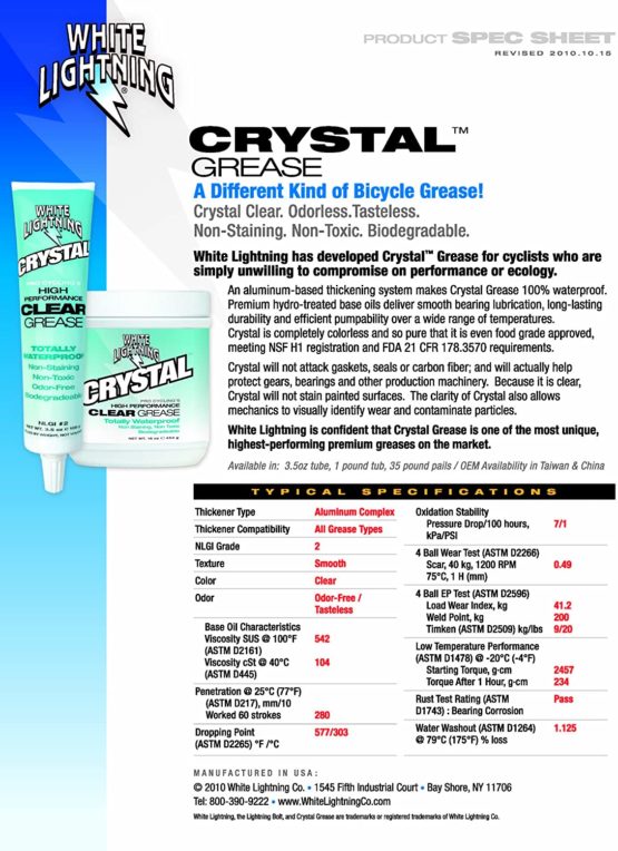 White Lightning Unisex's Crystal Clear Grease, Multi-Coloured, 100 g/3.5 oz - Image 2