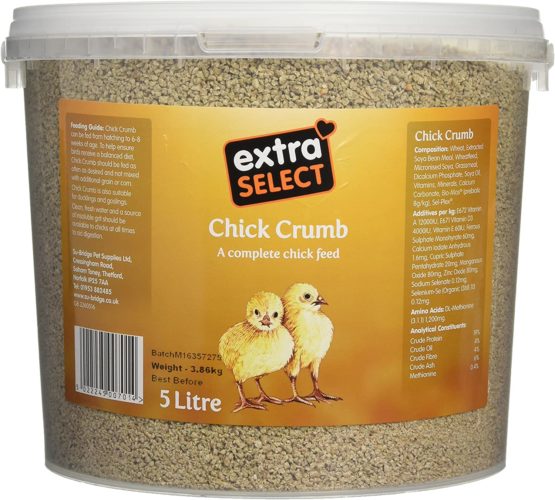 Extra Select Chick Crumbs Complete Chick Feed Tub, 5 Litre