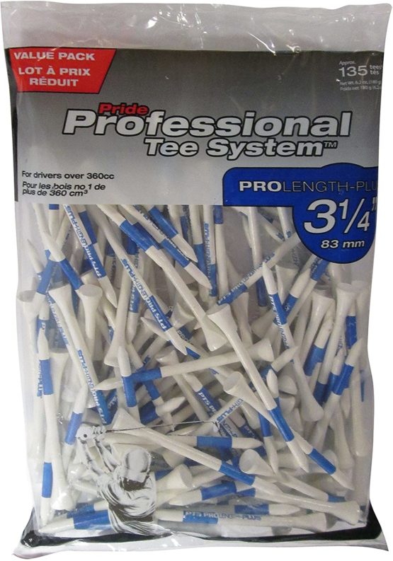 PTS Wooden Golf (3 1/4"), Bag of 135 Tees