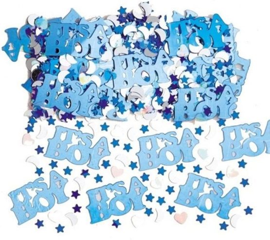 amscan 9900852 It's a Boy Baby Blue Metallic Confetti-14g-1 Pack