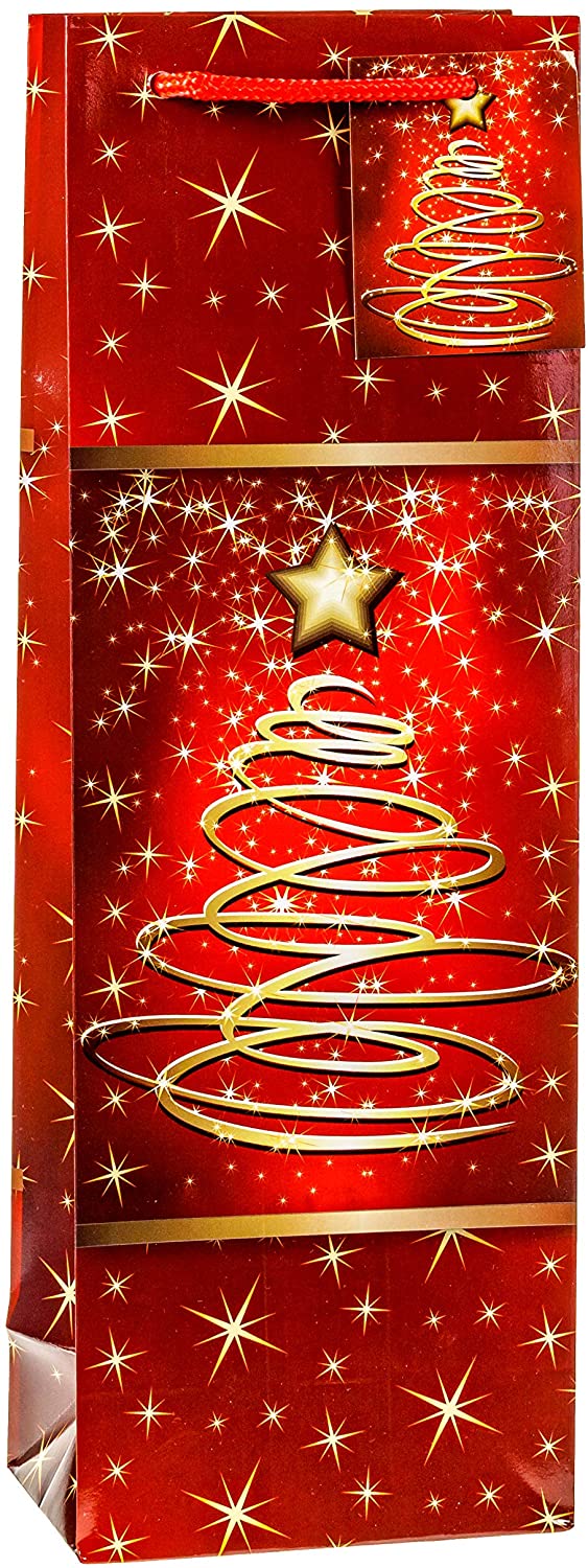 TSI 83288-A Gift Bags Christmas No 8, Pack of 12, Size: Bottle (4.5 x 3 x 14 inch), Motif Christmas series 8, 1 count (Pack of 12) - Image 3
