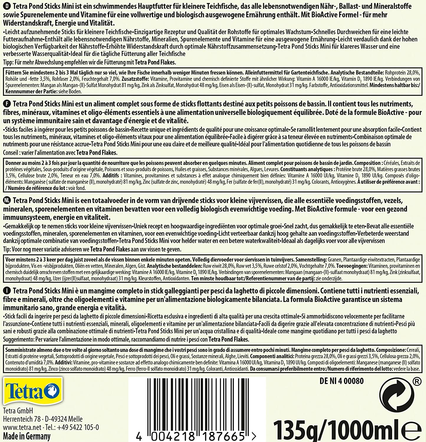 Tetra Pond Sticks Mini, 1 l (Pack of 1) - Image 4