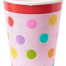 Amscan International 266 ml Sweet Stuff Spotted Paper Cups, Pack of 8