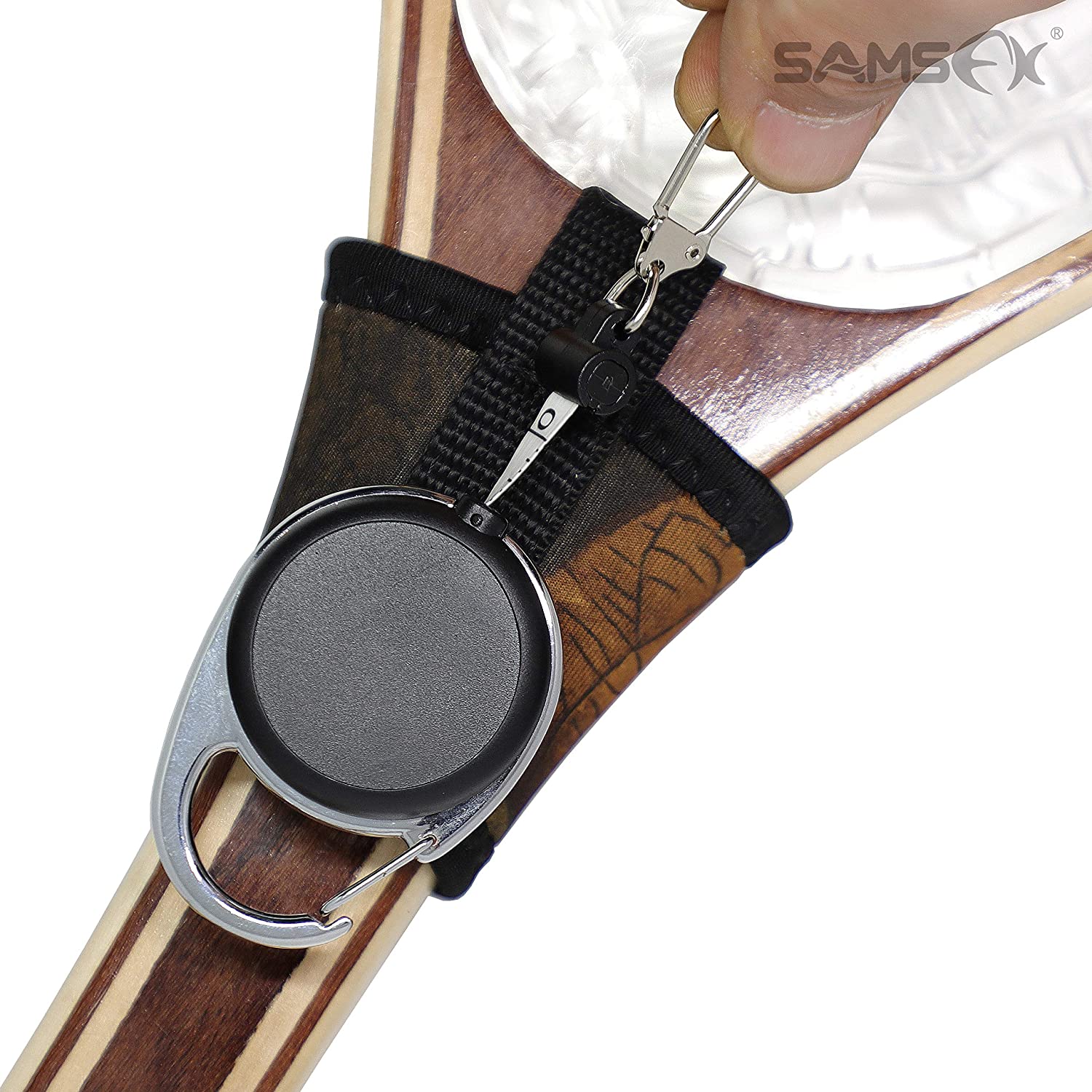 SAMSFX Fishing Tape Measure Zinger and Neoprene Straps Attaches to Fly