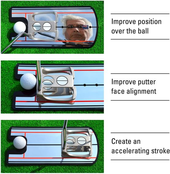 PGA Tour 4-Sight Golf Putting Mirror - Blue - Image 3