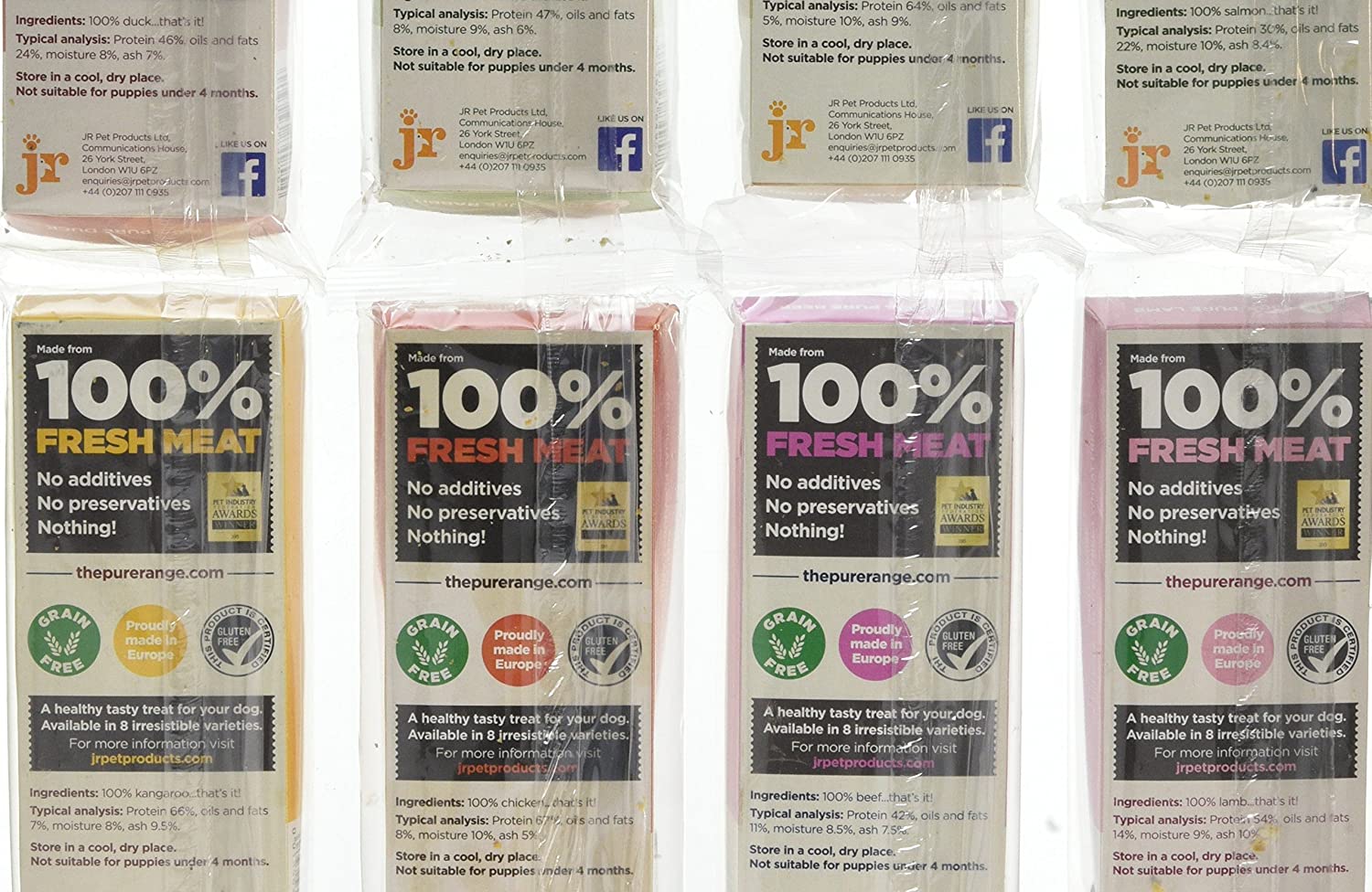 J R Pet Products Pure Dried 100% Fresh Meat Dog Treat Sticks 8 x 50g Variety Bundle, 50 g (Pack of 8) - Image 3