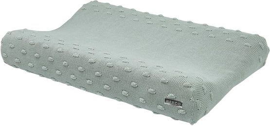 Meyco Knots 2763053a 2-Wedge Changing Mat Cover Knitted 100% Cotton 45 x 70 cm Stone Green