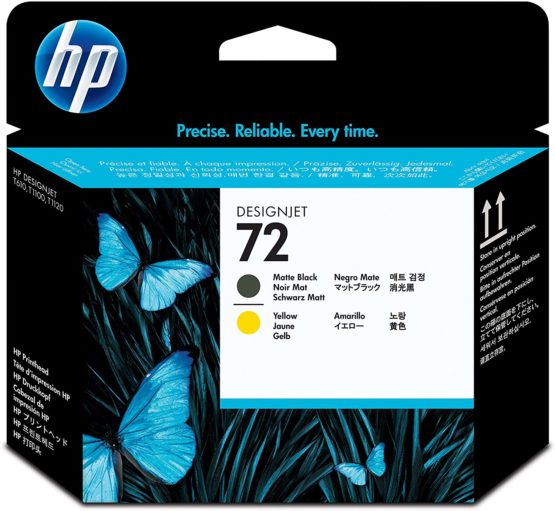 HP 72 Matte Black and Yellow DesignJet Printhead (C9384A)