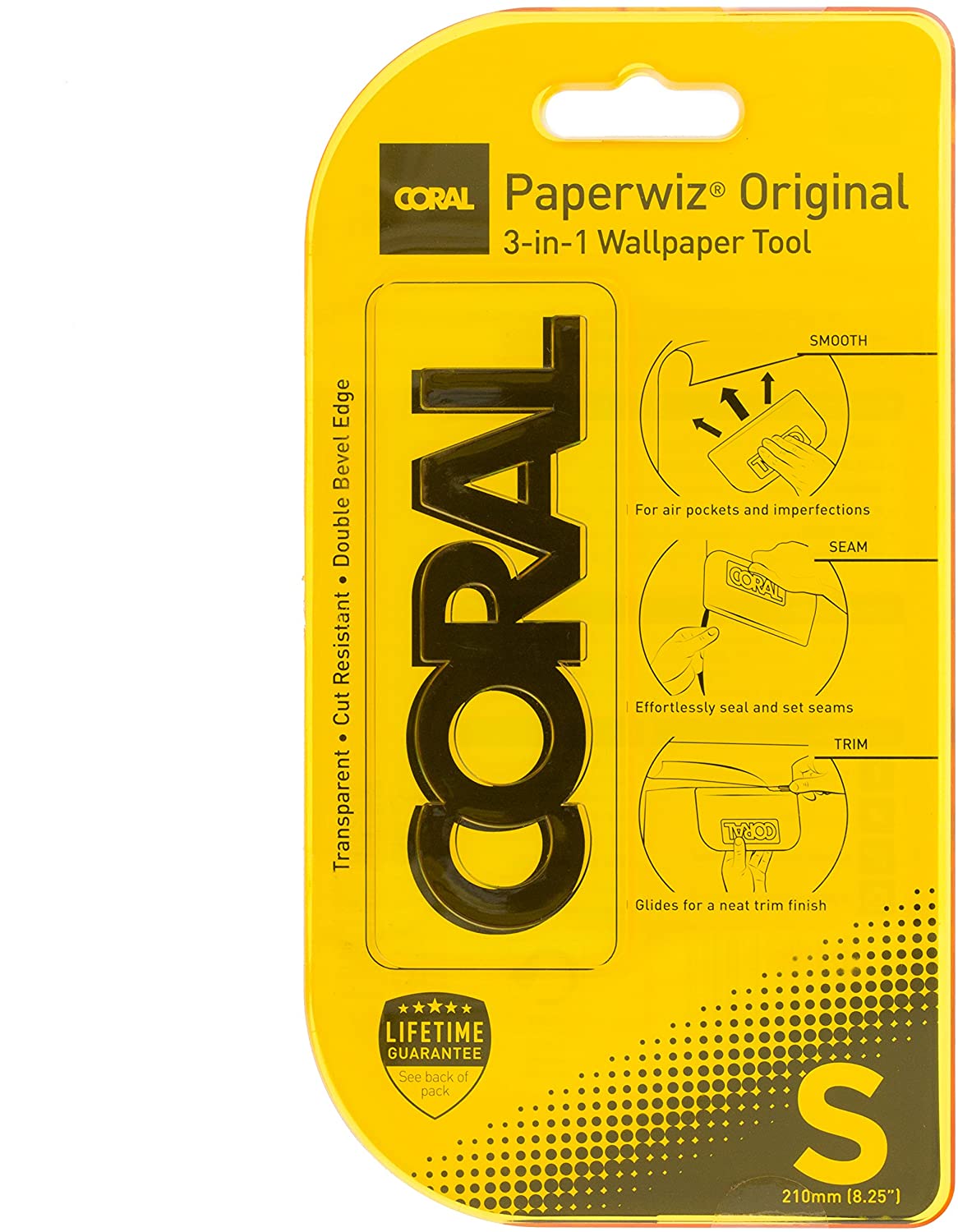 CORAL 69500 Paperwiz 3-in-1 Wallpaper Tool, The Original, Yellow, 11.1 x 20.8 cm