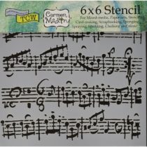 Crafter's Workshop Template 6"X6"-Sheet Music
