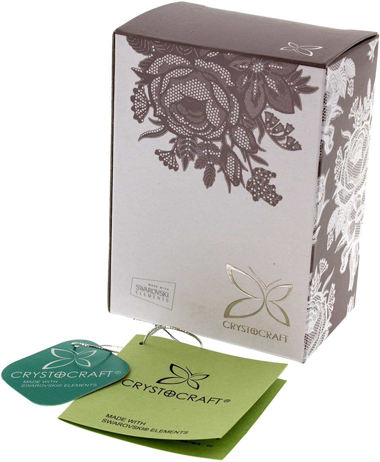 Crystocraft Chrome Plated Rose & Rose Bud Ornament. (Special Mum) - Image 4
