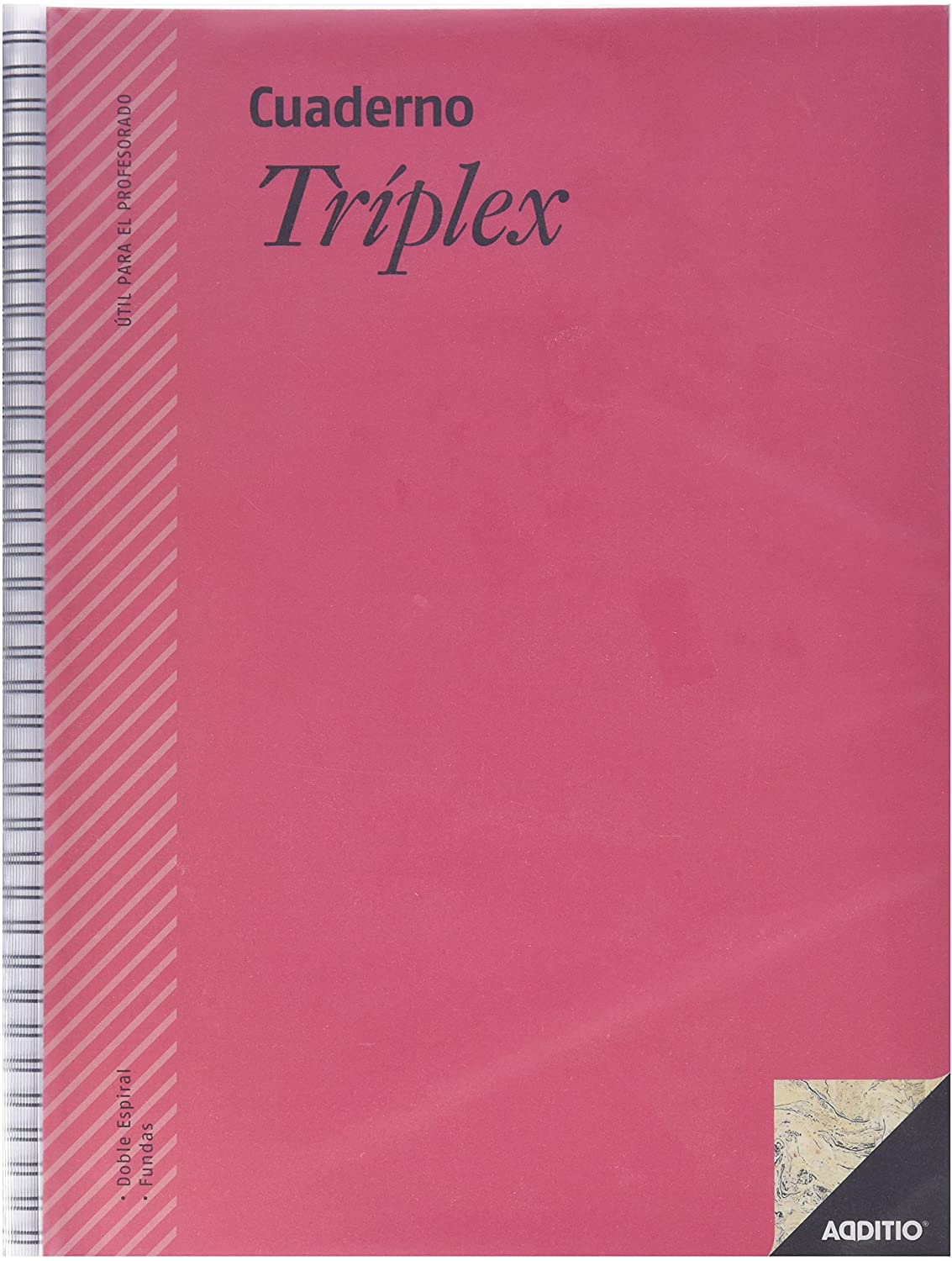 Additio P192 - Notebook triplex, assortment : random colors, pink