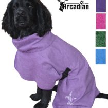 Arcadian Microfibre Dog Robe. Quick-Drying and Super-Absorbent. Easy To Use, Comfortable, Adjustable Straps.