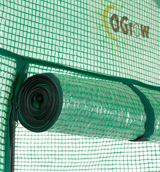 OGrow Greenhouse Replacement Cover, PVC Plastic Weather Resistant Grow House Covers, Clear and Green - Image 4
