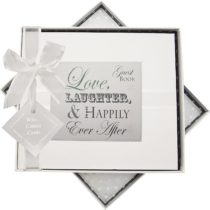 White Cotton Cards LW3 Love Laughter & Happily Ever After Wedding Guestbook