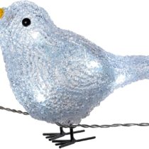 WeRChristmas LED Bird Lights Christmas Decoration, 15 cm - White, Set of 5