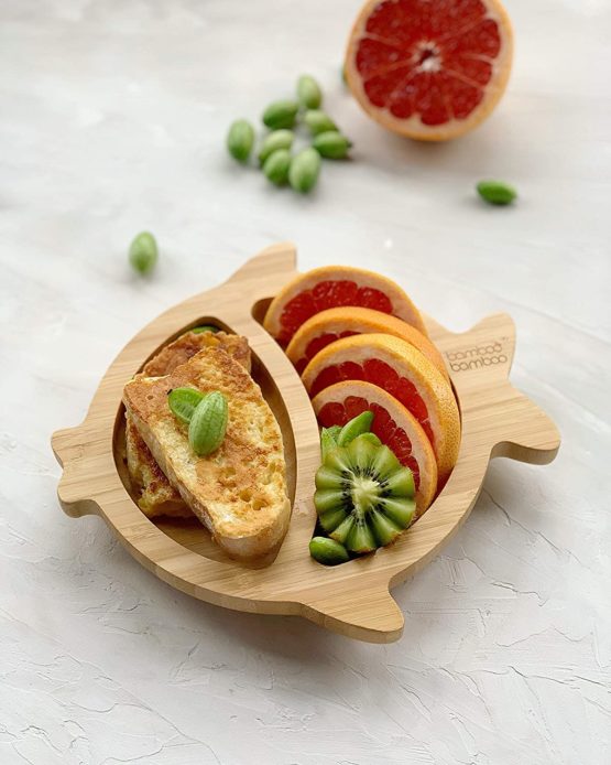 bamboo bamboo ® Baby Toddler Fish Suction Plate (Green) - Image 2