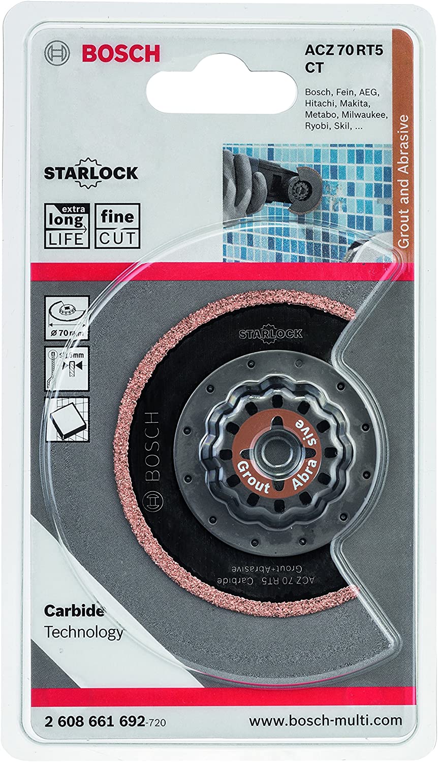 Bosch Professional 1x Segment Blade ACZ 70 RT5 (for Mortar Grit 50, diameter 70 mm, Accessory Multitool), Blue - Image 2