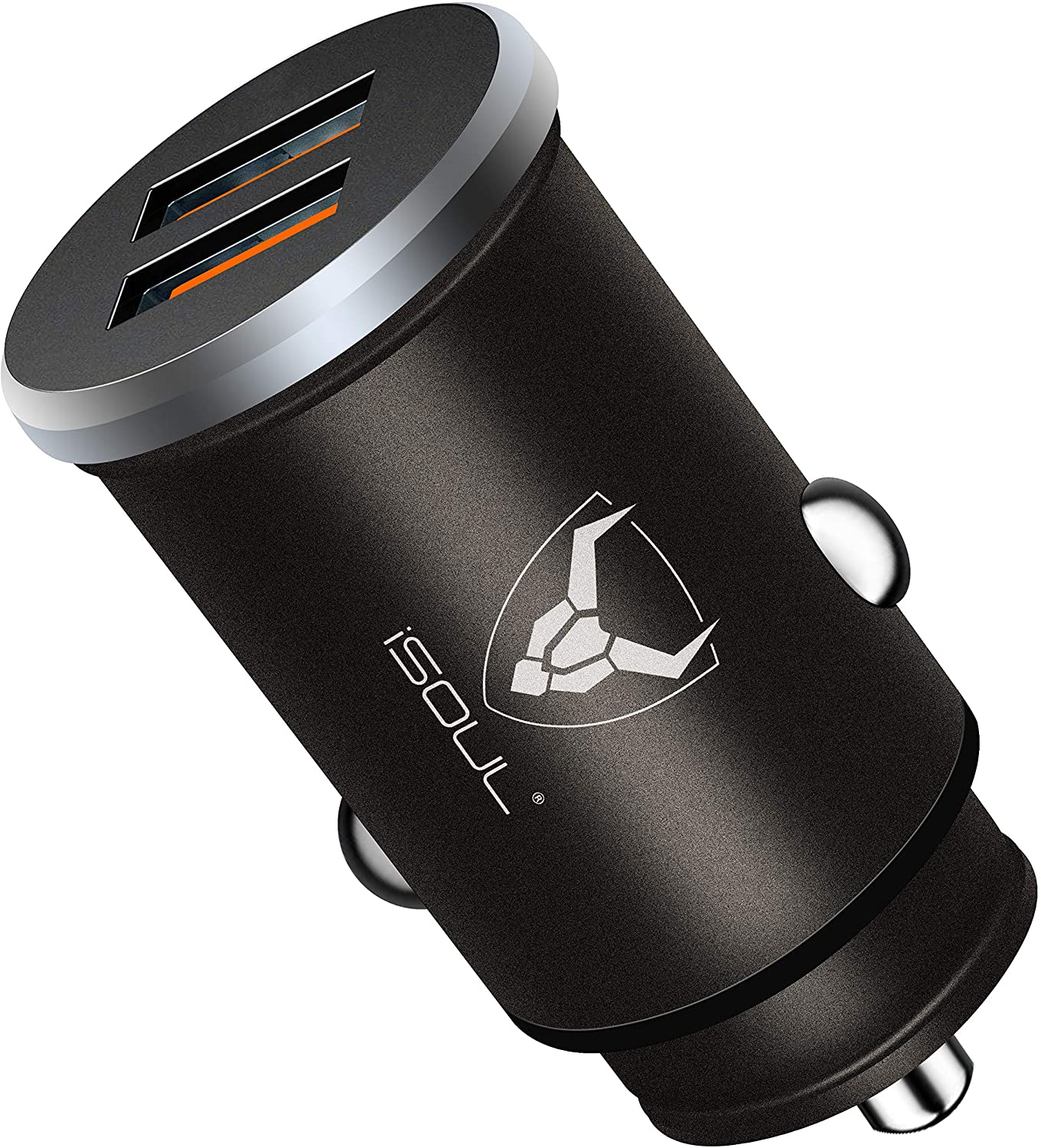 iSOUL Car Charger, USB Car Cigarette Lighter 12V/24V (5V/5A/30W) 4.8A (Qualcomm Certified) USB Car Chargers Adapter 2-Port - Image 2