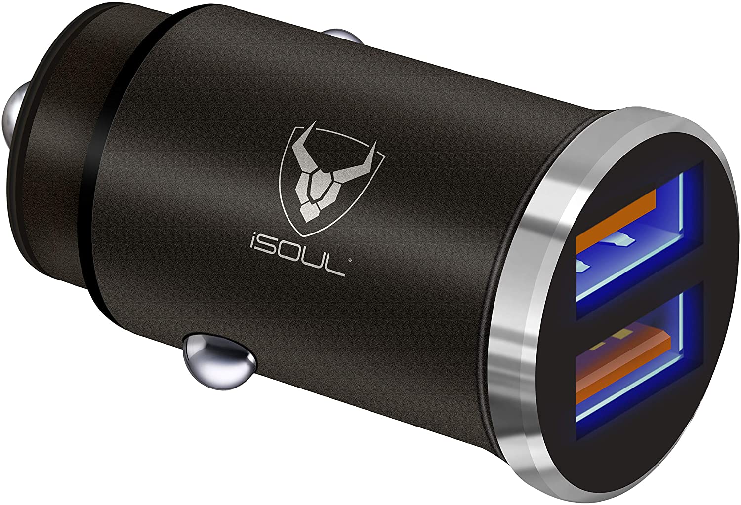 iSOUL Car Charger, USB Car Cigarette Lighter 12V/24V (5V/5A/30W) 4.8A (Qualcomm Certified) USB Car Chargers Adapter 2-Port