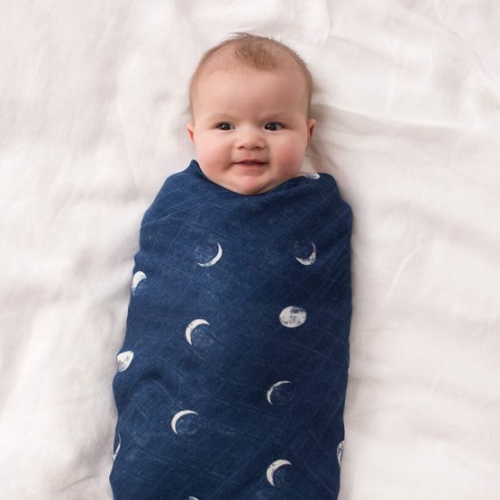 aden + anais silky soft Muslin Swaddle & Receiving Blankets for Baby Girls & Boys, 120x120cm, Ideal Newborn & Infant Swaddling Wrap Set of Bamboo Viscose, Perfect Shower Gifts, 3 Pack, stargaze - Image 4
