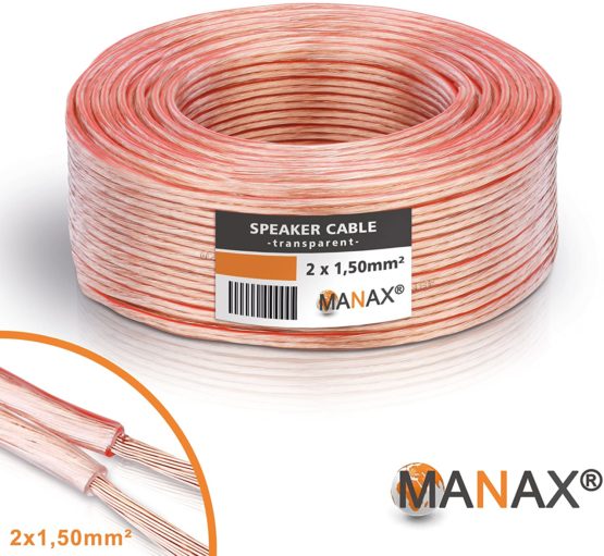 Loudspeaker Cable 50 m 2 x 1.5 mm² Transparent - Image 4
