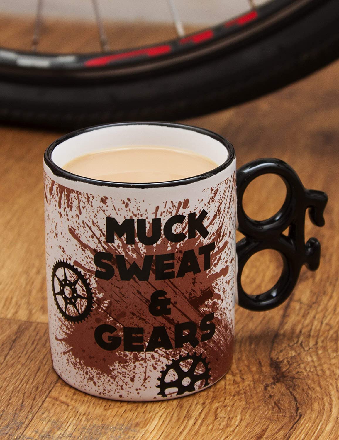 Boxer Gifts Funny Cycling Gift Mug - Muck Sweat & Gears - Novelty Bike Gifts For Men Cyclists - Mountain Biking Presents - Image 3