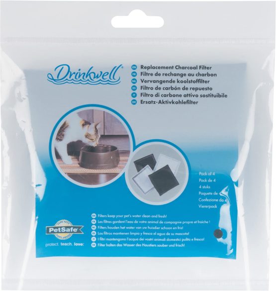 PetSafe Drinkwell Replacement Filter for Current Pet Fountains, Pack of 4, Charcoal Carbon Filter for Cats and Dogs - Image 2