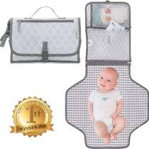 Comfy Cubs Baby Portable Changing Pad, Diaper Bag, Travel Mat Station Grey Large