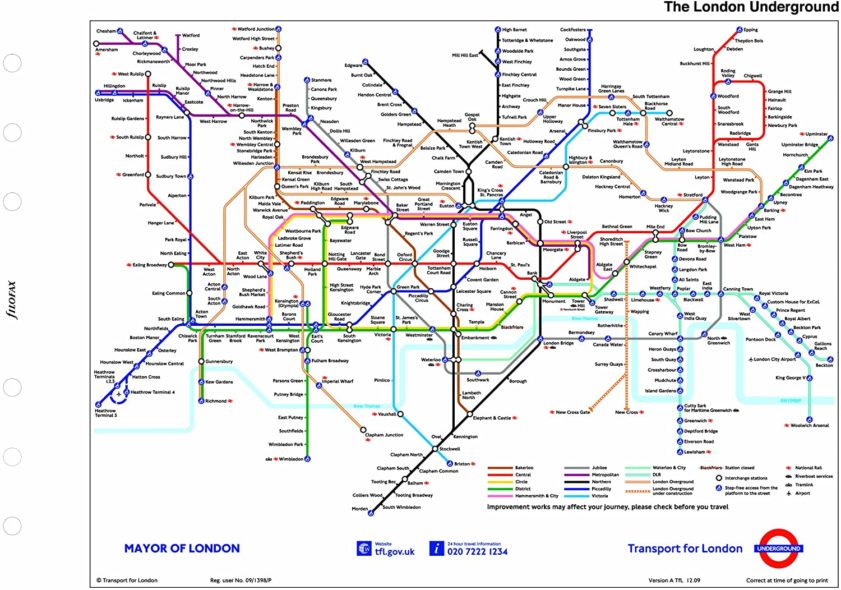 Filofax Personal London Underground Map – BigaMart