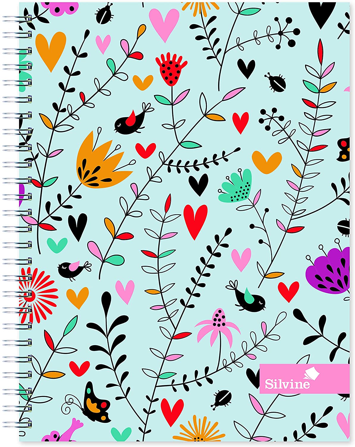 Silvine A5 Wirebound Notebooks in 4 Assorted Marlene West Designs. 160 Pages, Lined with Margin. Ref TWA5MW - Image 3