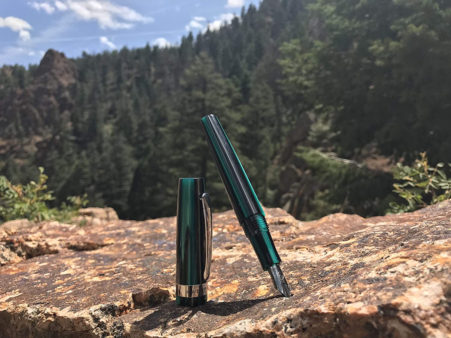 Monteverde"B" Giant Sequoia Fountain Pen - Green - Image 3