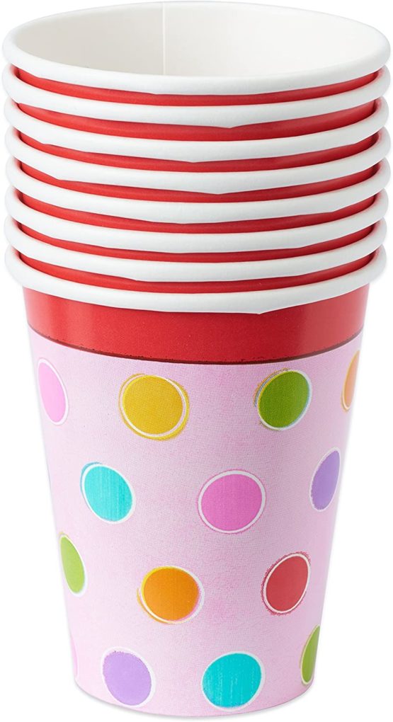 Amscan International 266 ml Sweet Stuff Spotted Paper Cups, Pack of 8 - Image 2