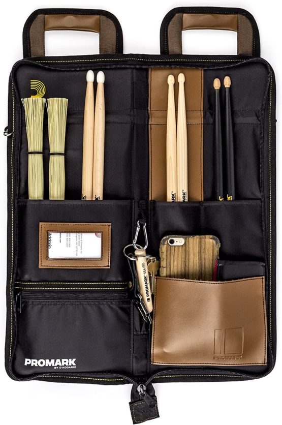 ProMark Drum Stick Bag - Transport Deluxe Drumstick Holder - Drum Sticks Holder Made from Weatherproof Ballistic Nylon and Synthetic Leather - Drumstick Bag Mounts to Tom Drum - Image 2