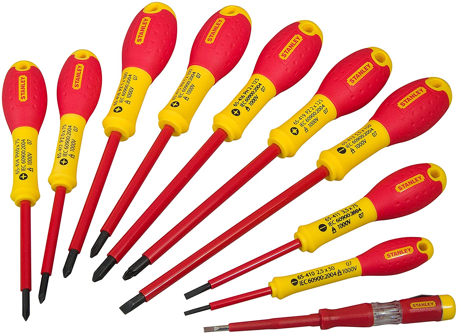 Stanley Fatmax 0-62-573 Screwdriver Set, Multi-Colour, Set of 10 Pieces