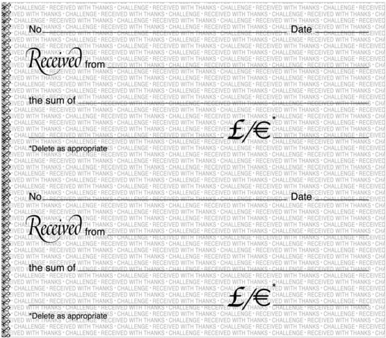 Challenge 105 x 130 mm Duplicate Receipt book, Carbon, 100 Pages, Set of 5 - Image 4