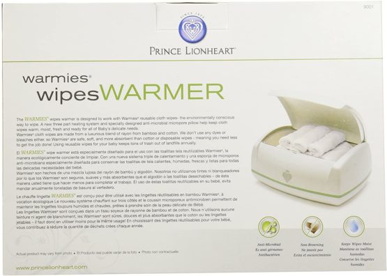 Prince Lionheart Warmies® Wipes Warmer | Only Reusable Baby Wipes| Warm Night Light | Warms Baby Wipes | Nappy Comfort Change| Holds 16 Reusable Clothes | Features Ever-Fresh® System | Low Voltage - Image 3