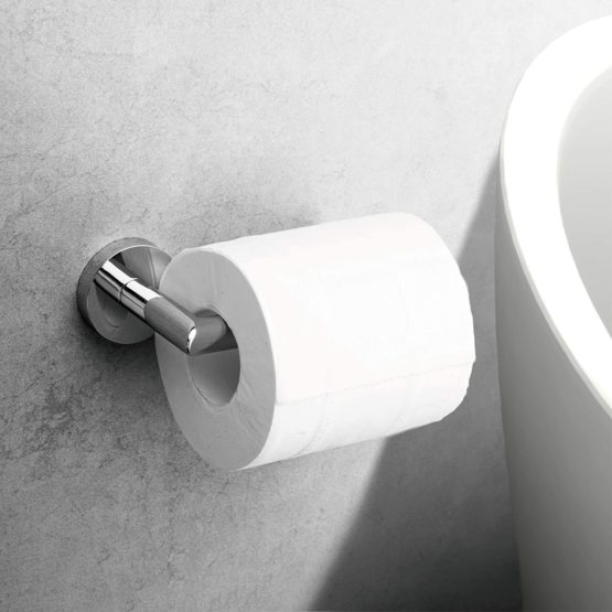 HITSLAM Chrome Toilet Roll Holder Wall Mounted SUS 304 Stainless Steel Silver Toilet Paper Holder Waterproof Rotateproof Toilet Tissue Holder for Bathroom - Image 2