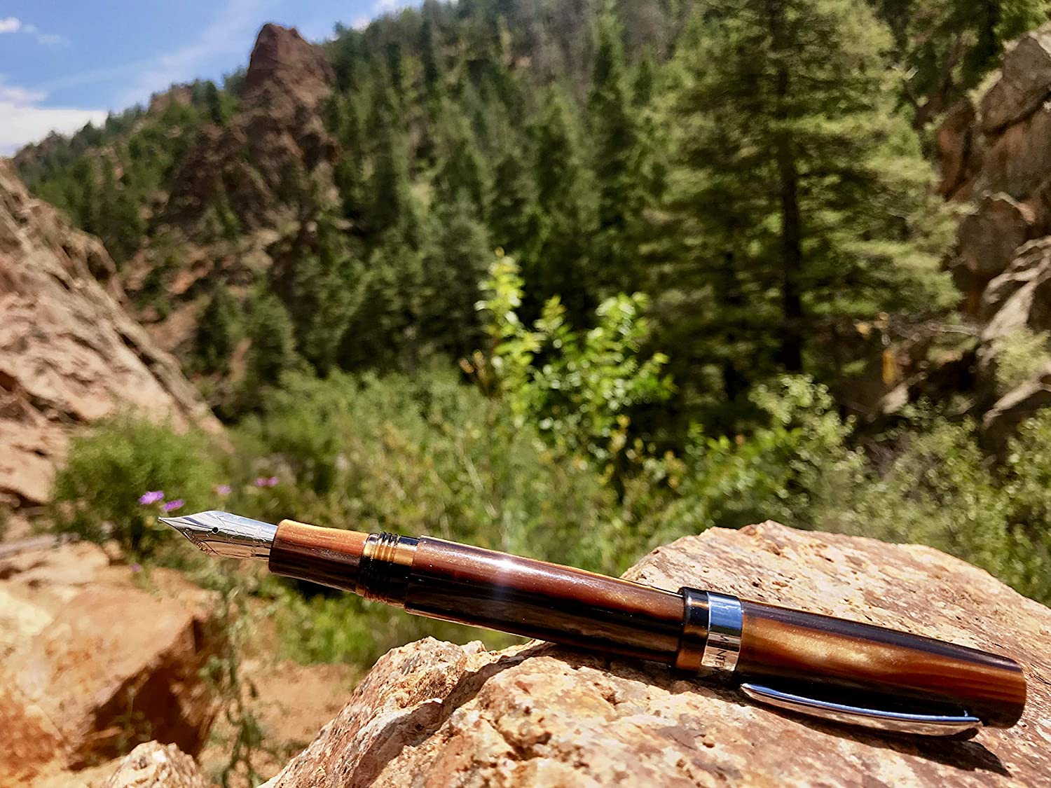 Monteverde "M Giant Sequoia Fountain Pen - Brown, MV32263 - Image 2