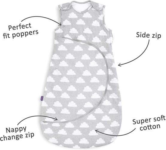 SnuzPouch 0-6m Sleeping Bag 1.0 Tog - Cloud - Image 3